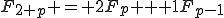 F_{2+p} = 2F_p + 1F_{p-1}