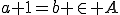 a+1=b \in A